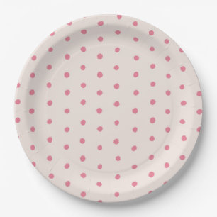 Assiettes En Carton Plaques de papier point rose