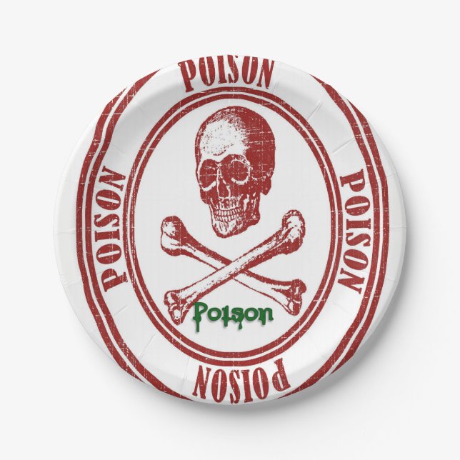 Assiettes En Carton Plaques de papier Poison (Devant)