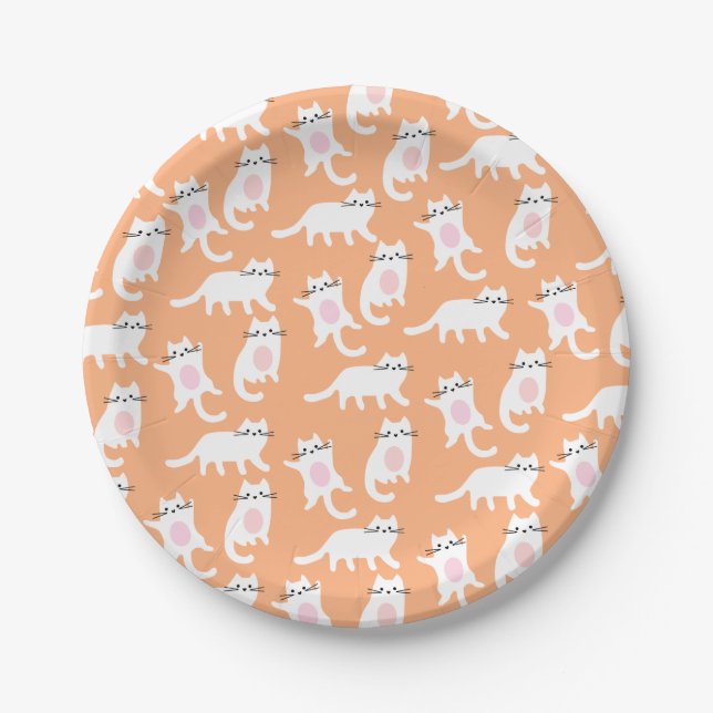 Assiettes En Carton Plaques de papier pour chats amusantes (Devant)