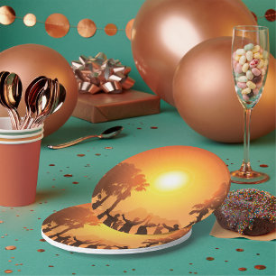 Assiettes En Carton Plaques de papier pour la fête d'été