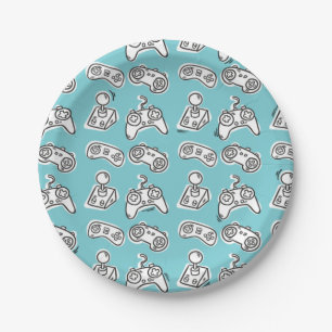 Assiettes En Carton Plaques de papier pour l'anniversaire du jeu vidéo