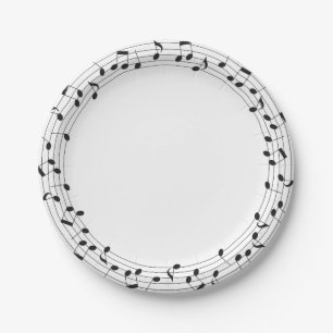 Assiettes En Carton Plaques de papier pour notes de musique
