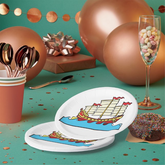 Assiettes En Carton Plaques de papier pour voilier chinois (Créateur téléchargé)