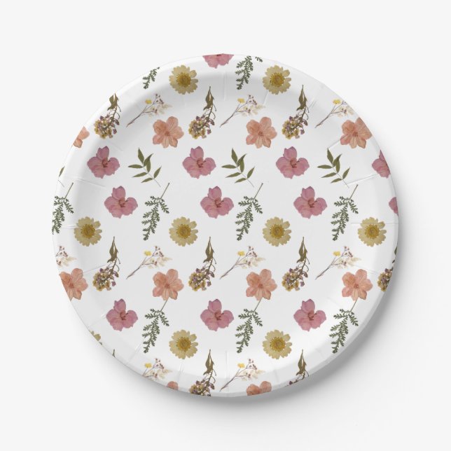 Assiettes En Carton Plaques de papier Rustique Fin Automne (Devant)