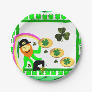 Assiettes En Carton Plaques de papier Saint Patrick's Day