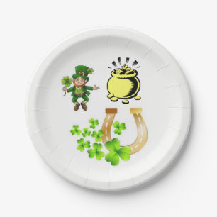 Assiettes En Carton Plaques de papier Saint Patrick's Day