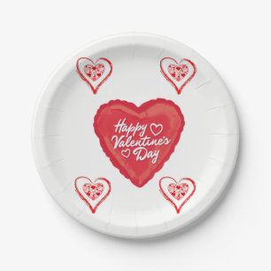 Assiettes En Carton Plaques de papier Saint-Valentin