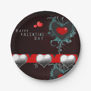 Assiettes En Carton Plaques de papier Saint-Valentin
