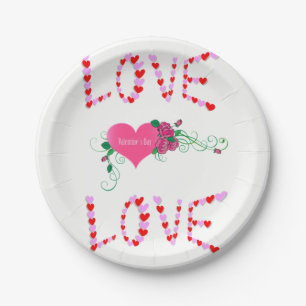 Assiettes En Carton Plaques de papier Saint-Valentin
