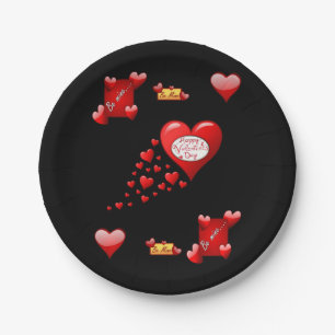 Assiettes En Carton Plaques de papier Saint-Valentin