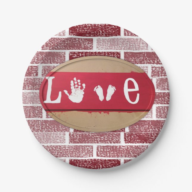 Assiettes En Carton Plaques de papier Saint-Valentin (Devant)