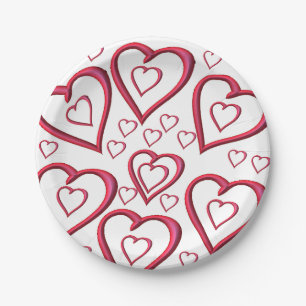 Assiettes En Carton Plaques de papier Saint-Valentin
