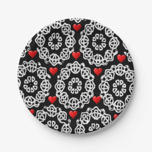 Assiettes En Carton Plaques de papier Saint-Valentin