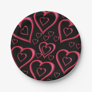 Assiettes En Carton Plaques de papier Saint-Valentin