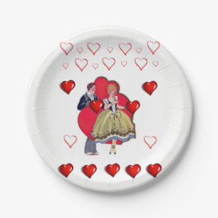 Assiettes En Carton Plaques de papier Saint-Valentin