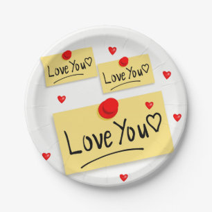 Assiettes En Carton Plaques de papier Saint-Valentin