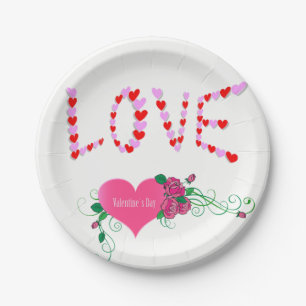 Assiettes En Carton Plaques de papier Saint-Valentin
