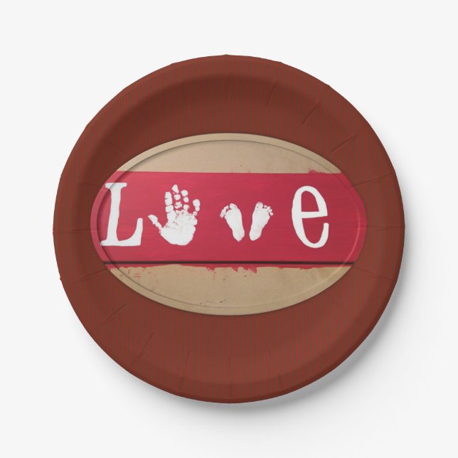 Assiettes En Carton Plaques de papier Saint-Valentin (Devant)