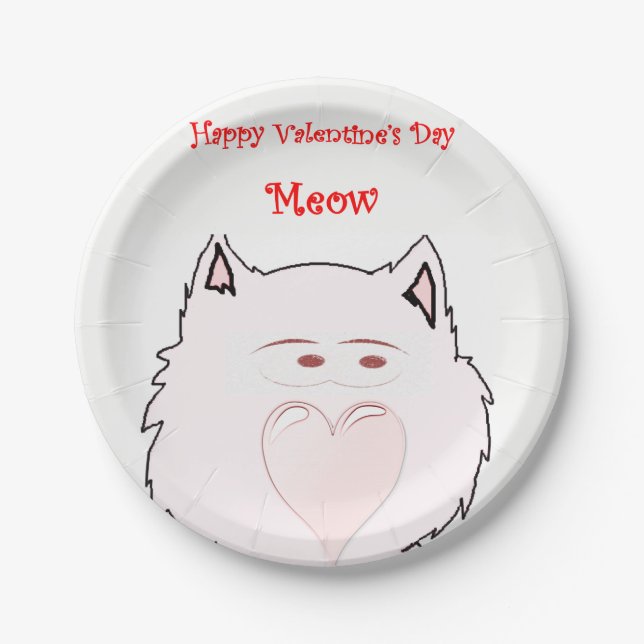 Assiettes En Carton Plaques de papier Saint-Valentin (Devant)