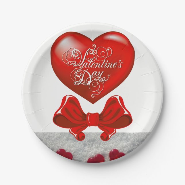 Assiettes En Carton Plaques de papier Saint-Valentin (Devant)
