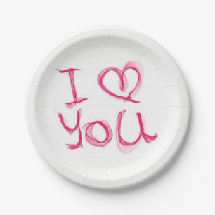 Assiettes En Carton Plaques de papier Saint-Valentin