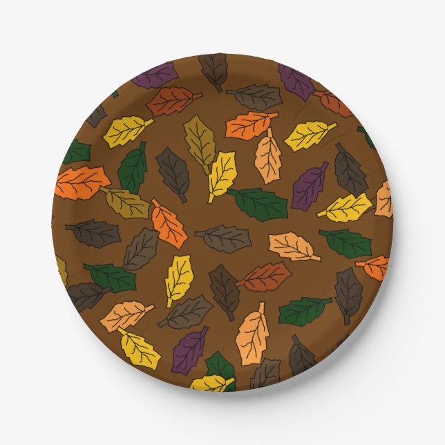 Assiettes En Carton Plaques de papier saisonnières d'automne (Devant)