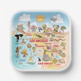 Assiettes En Carton Plaques de papier SoCal mignonnes
