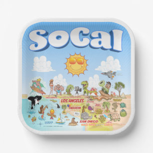 Assiettes En Carton Plaques de papier SoCal mignonnes