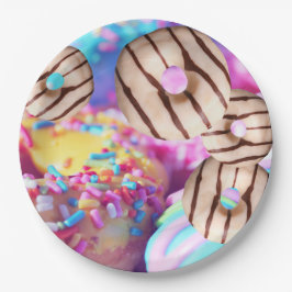 Assiettes En Carton Plaques de papier style Donut