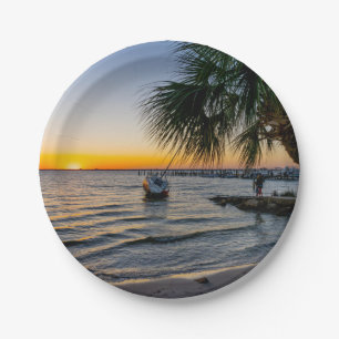 Assiettes En Carton Plaques de papier Sunset Floride Gulf Breeze