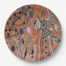 Plaques de papier Terre Tribal 9"