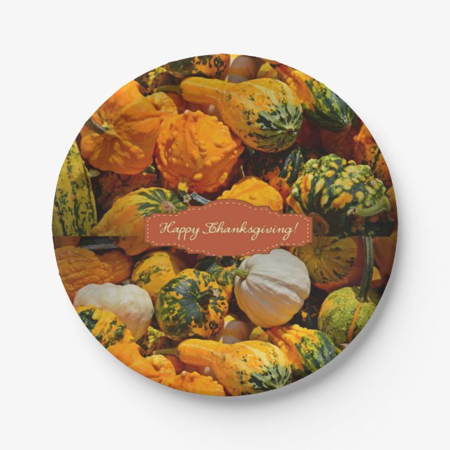 Assiettes En Carton Plaques de papier Thanksgiving (Devant)
