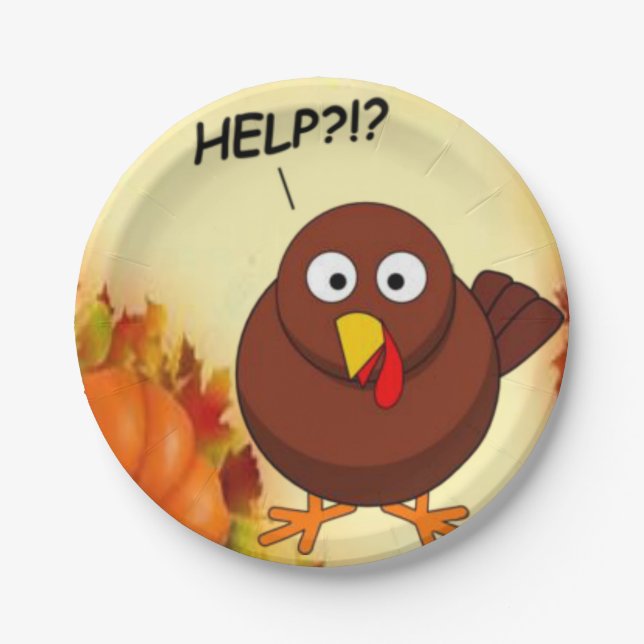 Assiettes En Carton Plaques de papier Thanksgiving (Devant)