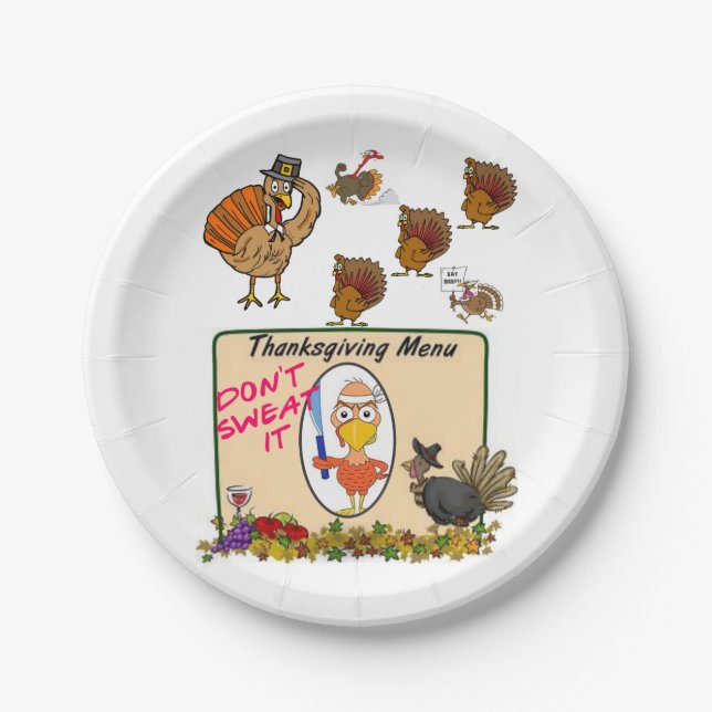 Assiettes En Carton Plaques de papier Thanksgiving (Devant)