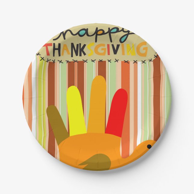 Assiettes En Carton Plaques de papier Thanksgiving (Devant)