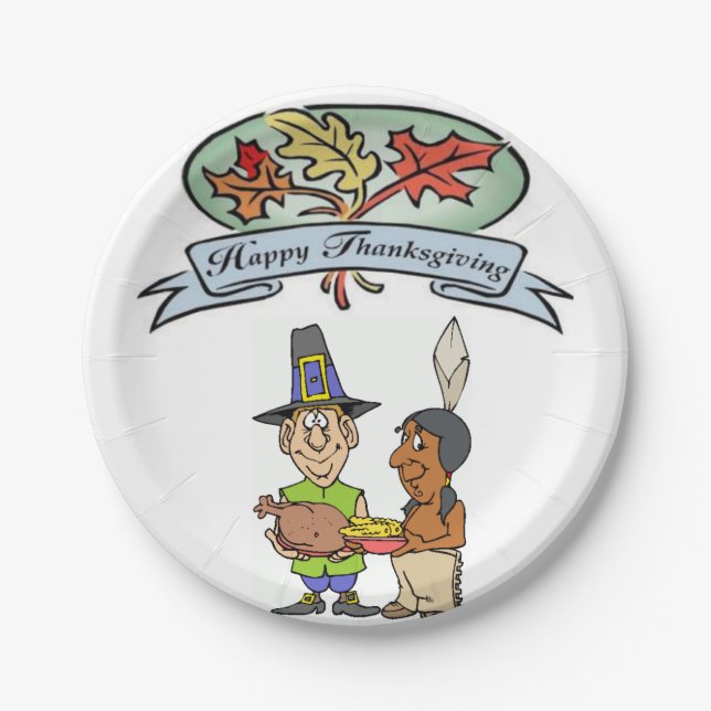 Assiettes En Carton Plaques de papier Thanksgiving (Devant)