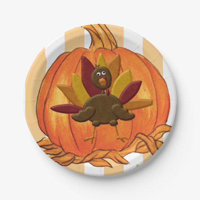 Assiettes En Carton Plaques de papier Thanskgiving (Devant)