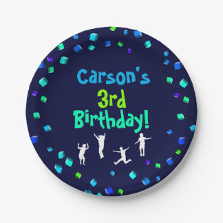 Assiettes En Carton Plaques de papier Trampoline ou Bounce Party