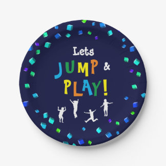 Assiettes En Carton Plaques de papier Trampoline ou Bounce Party