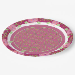Assiettes En Carton Plaques De Papier Vert Et Rose Bourgogne