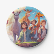 Plaques de papier Whimsical Animes pour enfants