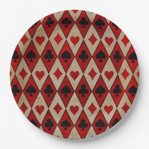 Assiettes En Carton Plaques de partie de poker