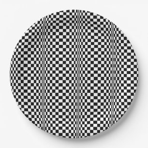 Assiettes En Carton Plaques de partie d'illusion optique - set 2
