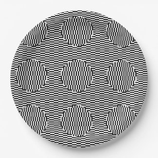 Assiettes En Carton Plaques de partie d'illusion optique - set 3