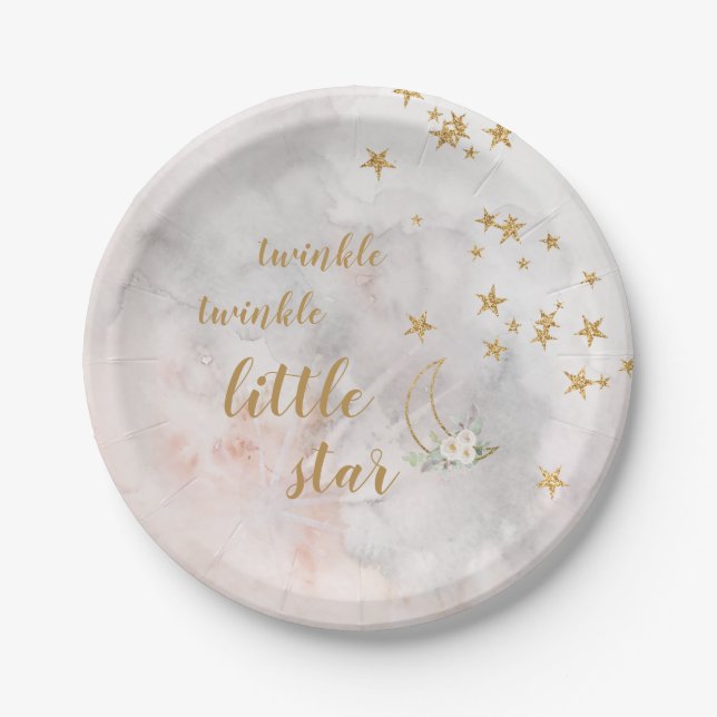Assiettes En Carton Plaques De Petite Étoile Sur Les Plaques De Lune (Devant)