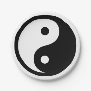 Assiettes En Carton Plaques de pommes Yin Yang