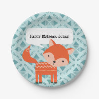 Plaques de réception personnalisées Cute Red Fox