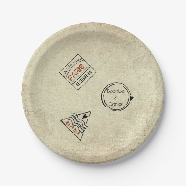 Assiettes En Carton Plaques de voyage (Devant)