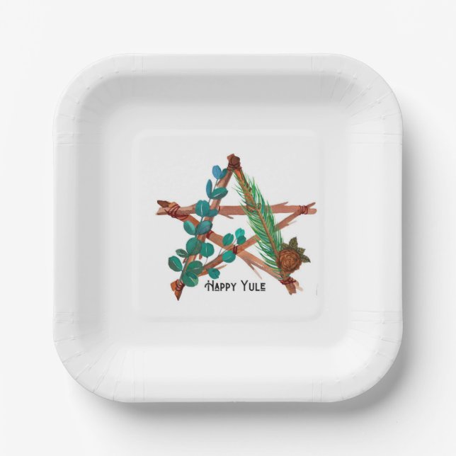 Assiettes En Carton Plaques de yule (Recto)