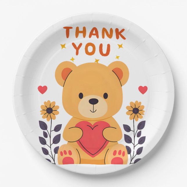 Assiettes En Carton Plaques d'ours (Devant)